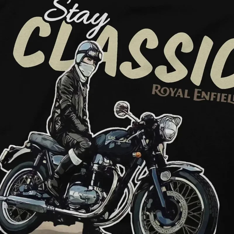 Фото Мужские футболки Royal Enfields Designs от Fashion Therapy, хлопковая футболка с коротким рукавом, футболка с изображением британских ретро-мотоциклов №3