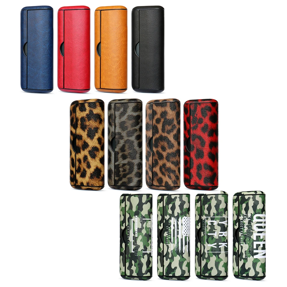 

17 Colors Leopard Camouflage Lichee Leather Case for IQOS Iluma Prime Cover Bag Holder Pouch Protective Accessories