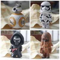 star wars awakens bb8 darth vader pvc pendant space war bb 8 action figure toys keychain gift for kids