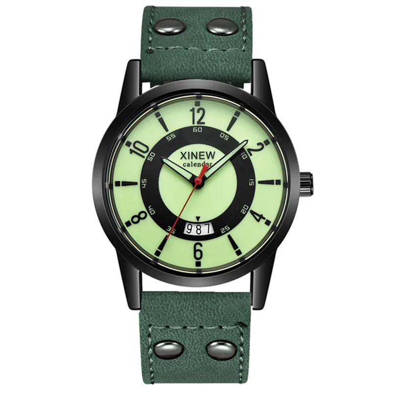 Montre Homme мужские XINEW брендовые дешевые часы для мальчиков модный кожаный ремешок