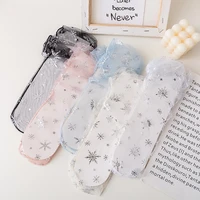 breathable socks womens thin kawaii cute woman clothes stockings harajuku middle tube japanese glass fiber mesh transparent