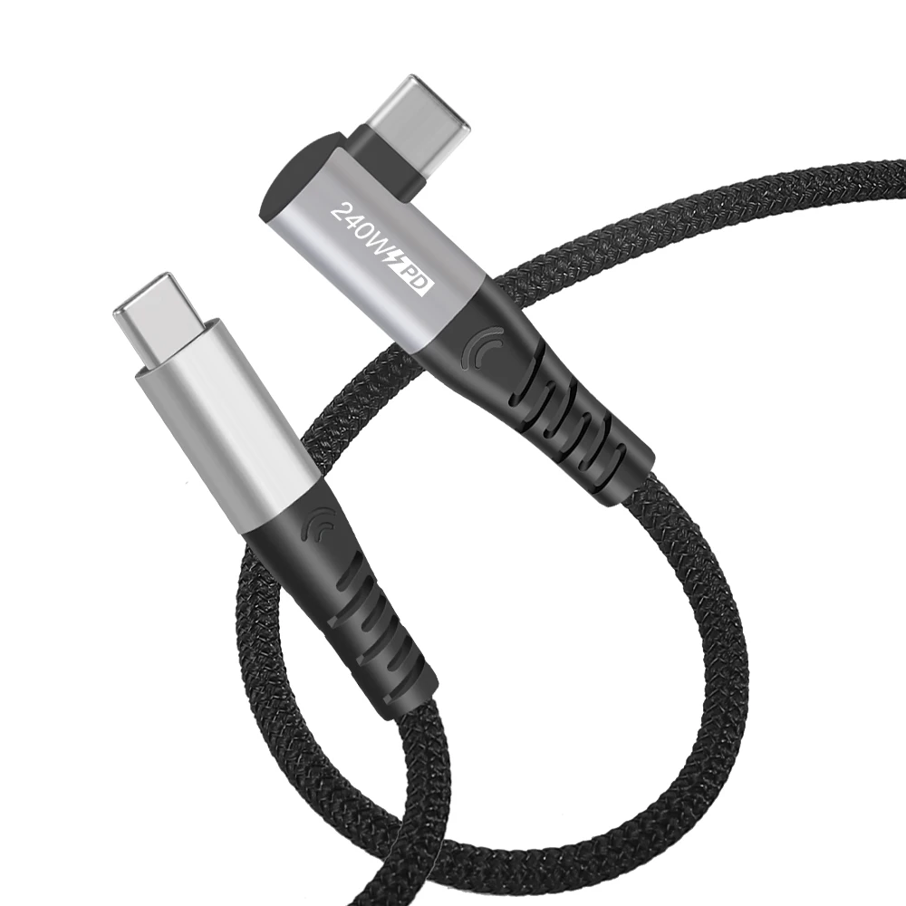 Кабель USB Type-C с углом 90 градусов 5 А 240 Вт