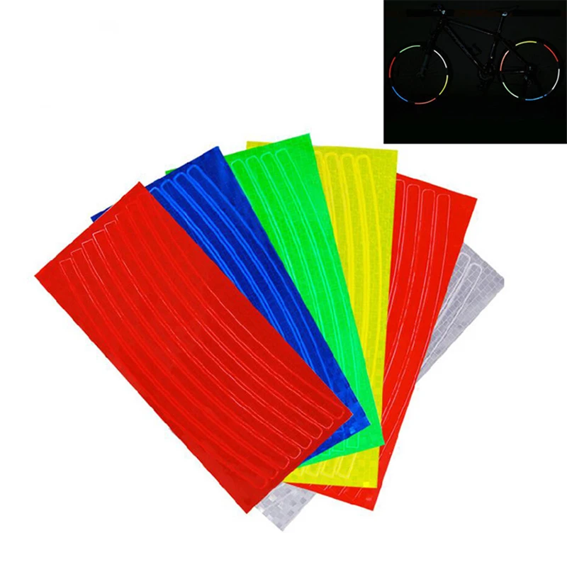 

2Pcs Bicycle Reflective Sticker Bike Outline Night Warning Stickers Tape for MTB Road Bikes Scooter Motorcycle Bike Accessories
