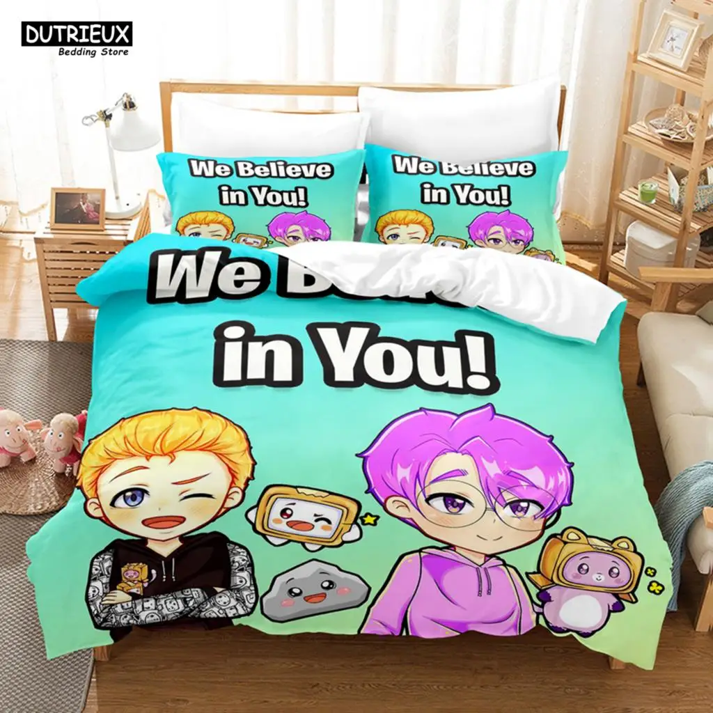 

Lankybox Foxy Boxy Bedding Sets Single Twin Full Queen King Size Duvet Cover Kid Girl Bedroom Cartoon All Season Duvet Cover Set