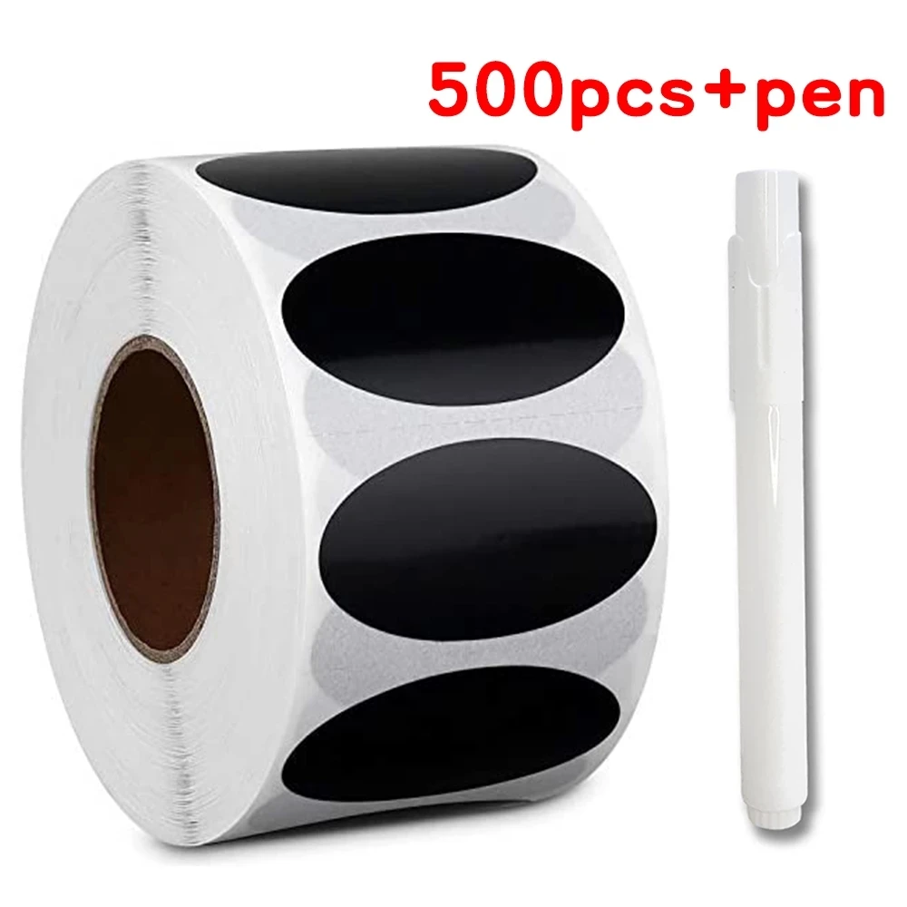 

Стикеры черные стикеры для холодильника, кухни, банок для специй, бутылок, водостойкие стикеры стираемые Стикеры для черной доски 500 шт.