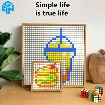 [Picube] Gan Mosaik Würfel 6x6 DIY Puzzle Magic Cube Magnetische 10x10 Kreative Cube Mosaik dekorative Gemälde Spielzeug Für Kinder