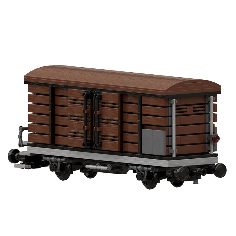 

MOC German Boxcar and Wagon Hbi Model Track Carrying Train Wagon Brick Building Block Set Kids Christmas Birthdays Toys Gifts