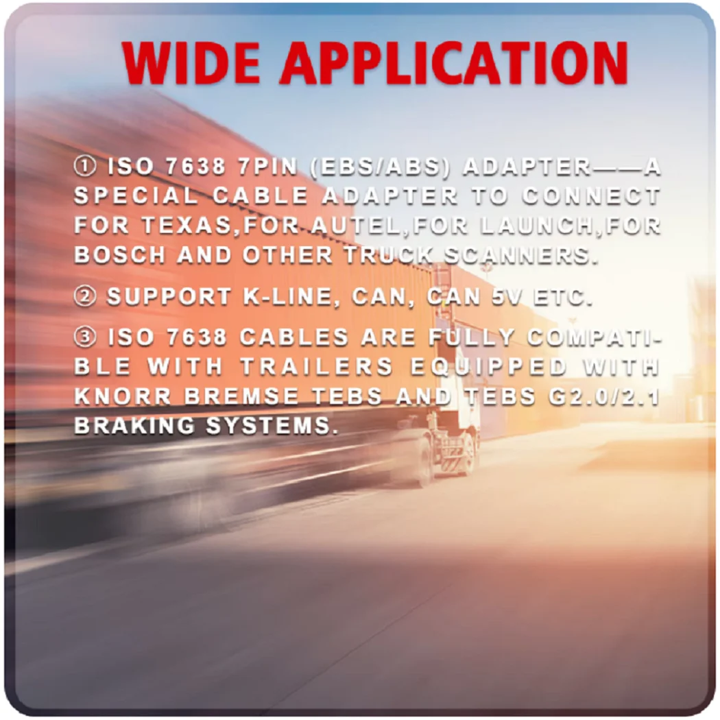 Диагностический кабель прицепа EBS ISO 7638 OBD2 для Bosch автомобилей и других грузовых