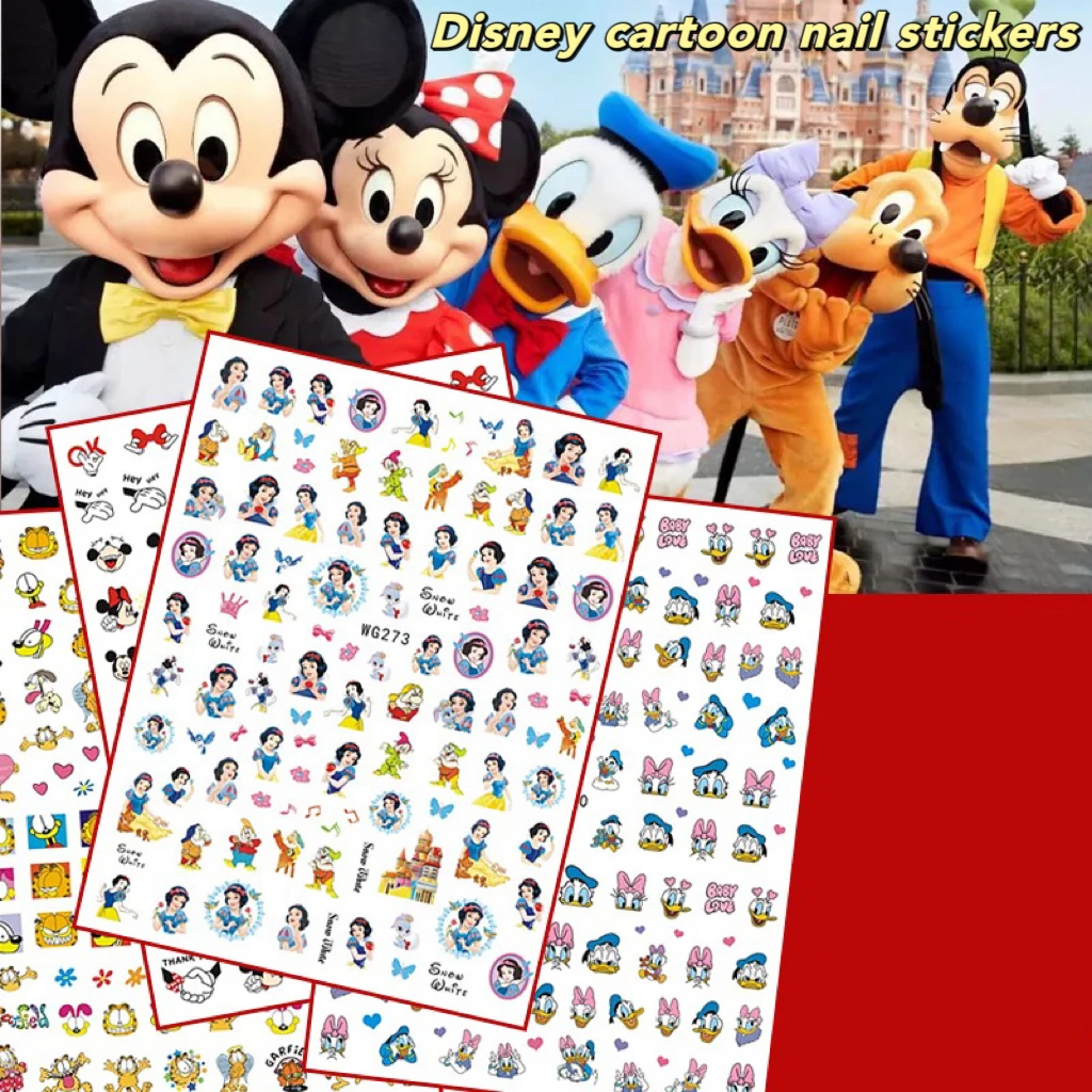 

Disney Pinocchio Nail Stickers Cartoon Fairy Tale Animation Nail Art Decorations 3D Adhesive Press On Nails DlY Nail Supplies