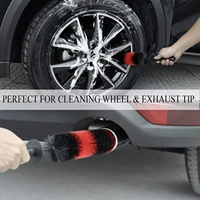 wheel rim cleaning brush long soft bristle car wheel brushrim tire detail brushmultipurpose use for cleaning wheelsrims