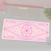 80x30cm Magic Star Moon Cute Pink Rug Pattern Texture Off Art Large Size Mouse Pad Natural PC Computer Gaming Mousepad Desk Mat