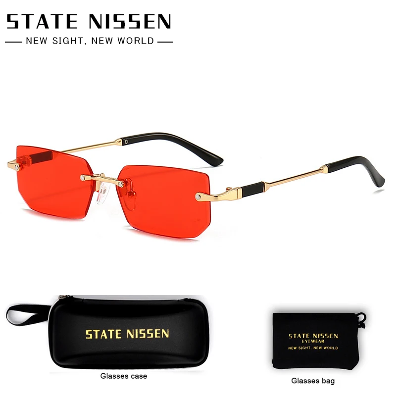 

2022 New Frameless Fashion Sunglasses Cut Edge Sun Glasses Personalized Jelly Color Sunglasses Women Gafas De Sol Men