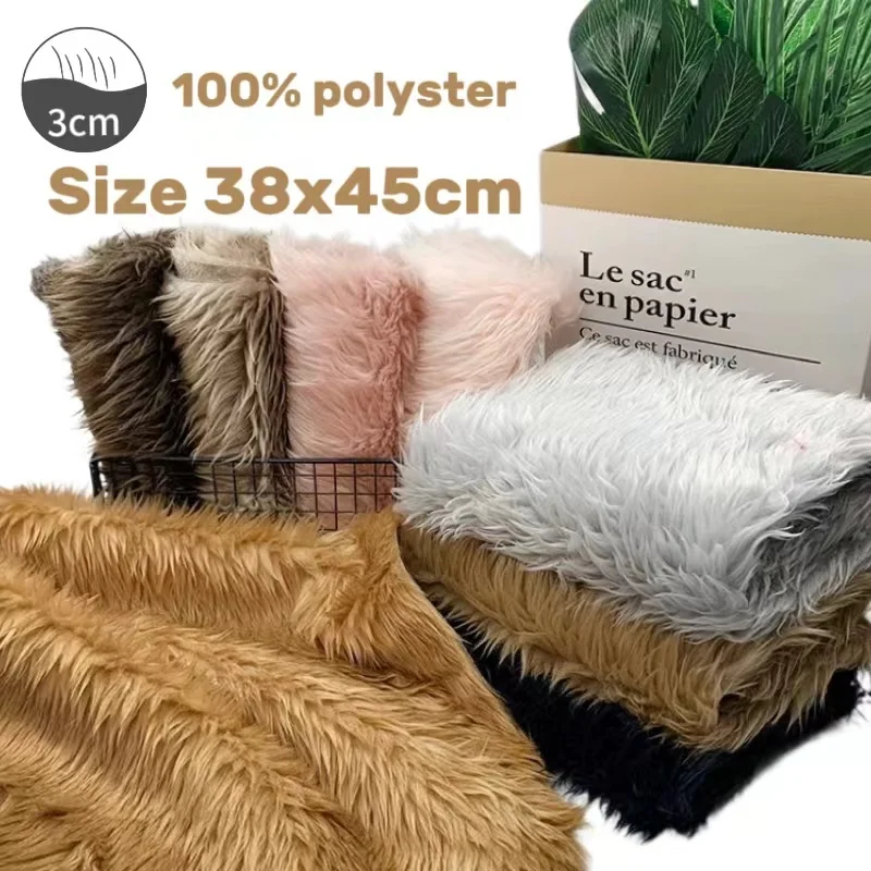 Ткань из искусственного меха для украшения игрушек 38x45 см мягкая и удобная 3