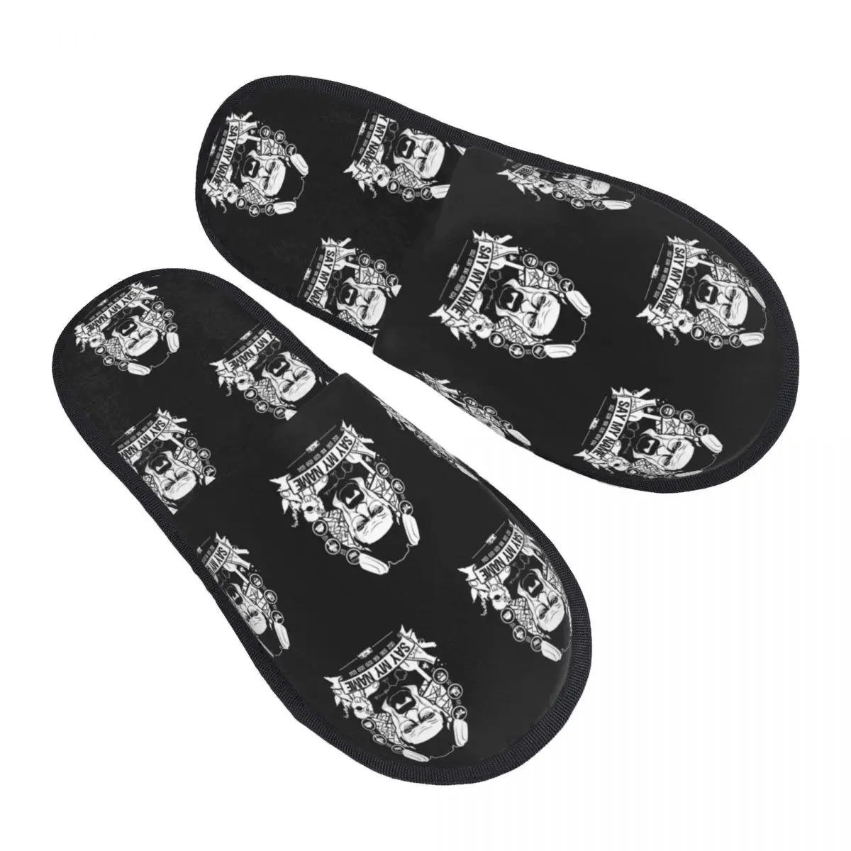 Тапочки с принтом Скажи мое имя Уолтера Уайт на заказ мягкие теплые пушистые