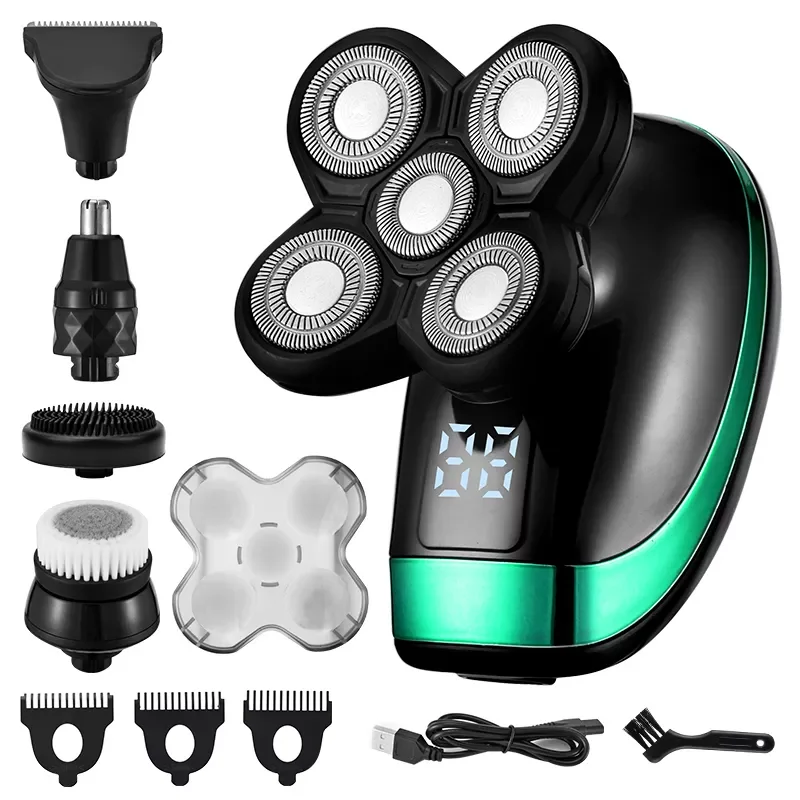 New in Grooming Kit Digital Display  Shaver Hair Trimmer Beard   Wet Dry Men Facial&Body Shaving Machine free shipping sonic