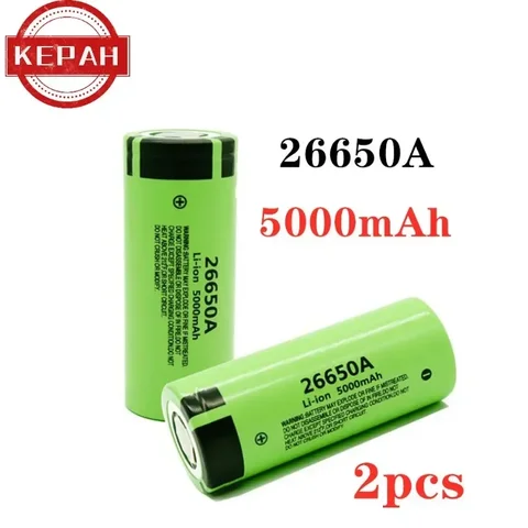 KEPAH 26650 5000mAh литий-ионный аккумулятор для фонарика