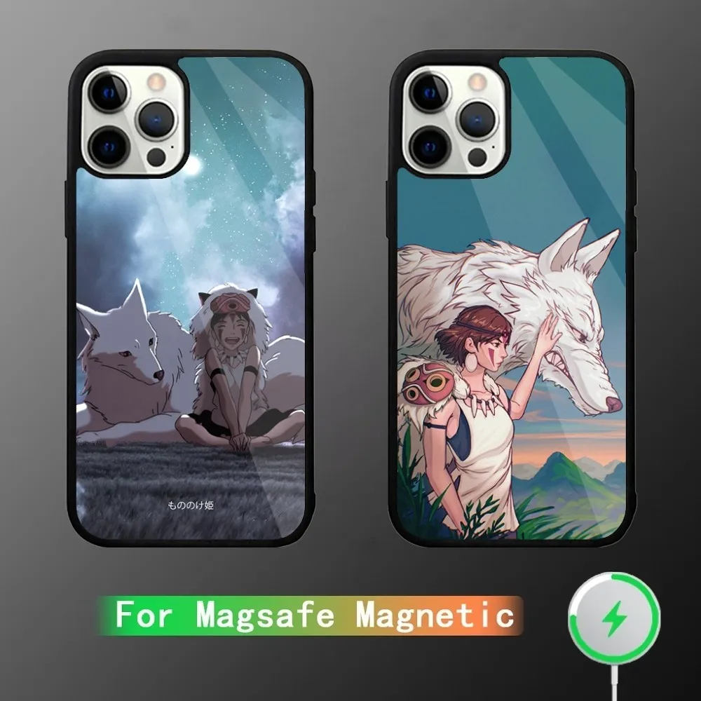 Чехол для телефона M-Mononoke Anime H-Hime iPhone 16 15 14 13 12 11 Plus Pro Max Mini Magsafe с магнитной