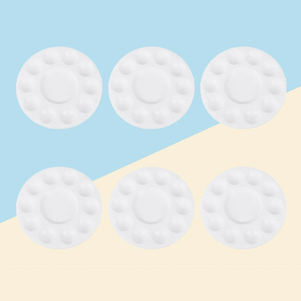 

6 шт., портативные пластиковые палетки для рисования