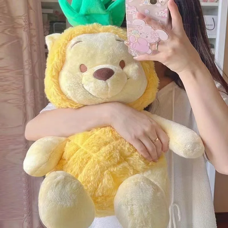 

100cm Disney Large Size Winnie The Pooh Pineapple Plush Toy Pupu Bear Stuffed Pillow Cartoon Soft Plushie Doll Children Gift Toy