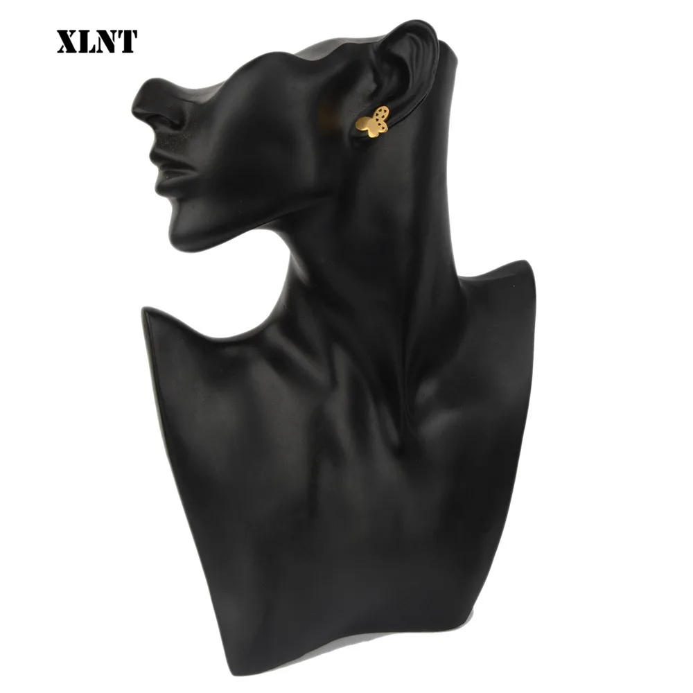 XLNT серьги-гвоздики из нержавеющей стали с бабочками для женщин милые серьги