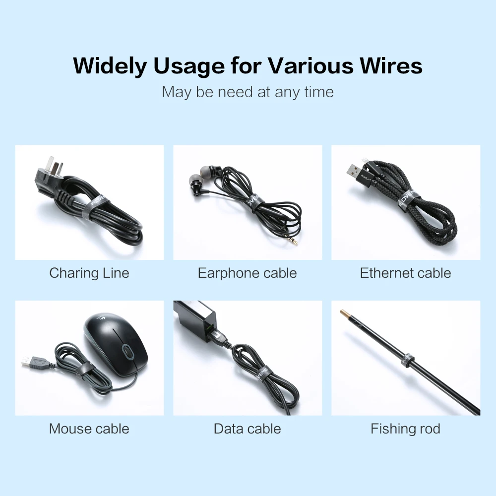 FLOVEME Cable Organizer Wire Winder Earphone Mouse Cord Clip Protector Cable Management For iPhone 8 7 Plus Micro USB C Cable