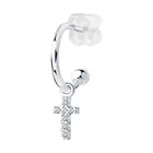 Серьга SKLV из серебра с фианитами, 1 шт., Серебро, 925, Женская, Серьги 2022 тренд, Оригинальная продукция