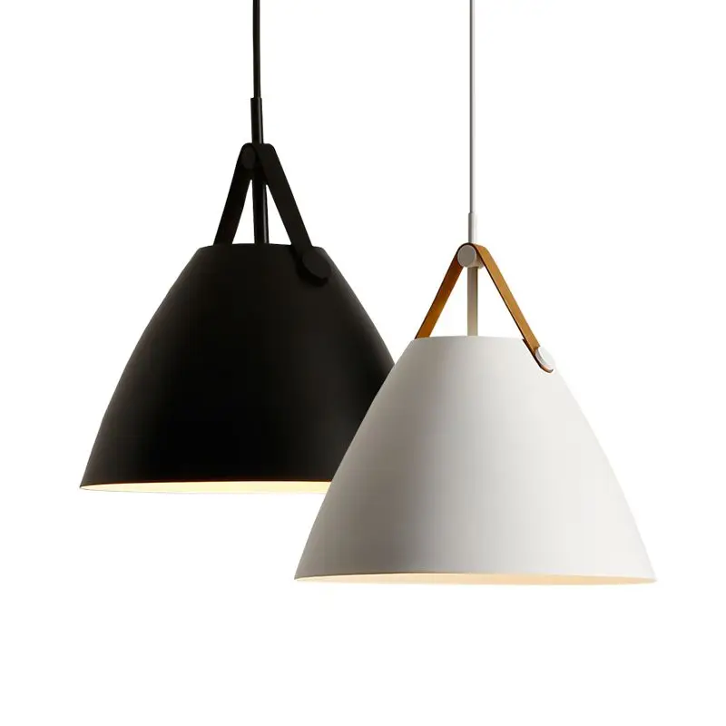 

Room Personality Belt Pendant Lamp Living Room Decor Lighting Nordic Denmark Macaron Single Head Pendant Lamp Bedside Dining