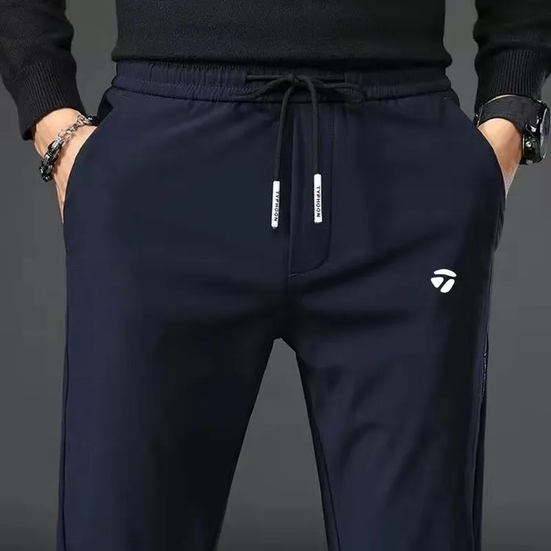 Men's Golf Pants Spring Autumn Golf Wear elastic fast dry waistband Loose Trousers Elasticity Man's Casual Sports Golf Trousers