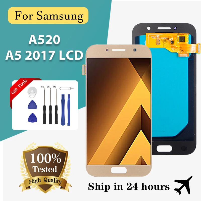 

Brand New Amoled A520 Display For Samsung Galaxy A5 2017 Lcd Touch Panel Screen Digitizer A520M A520F Assembly Free Ship