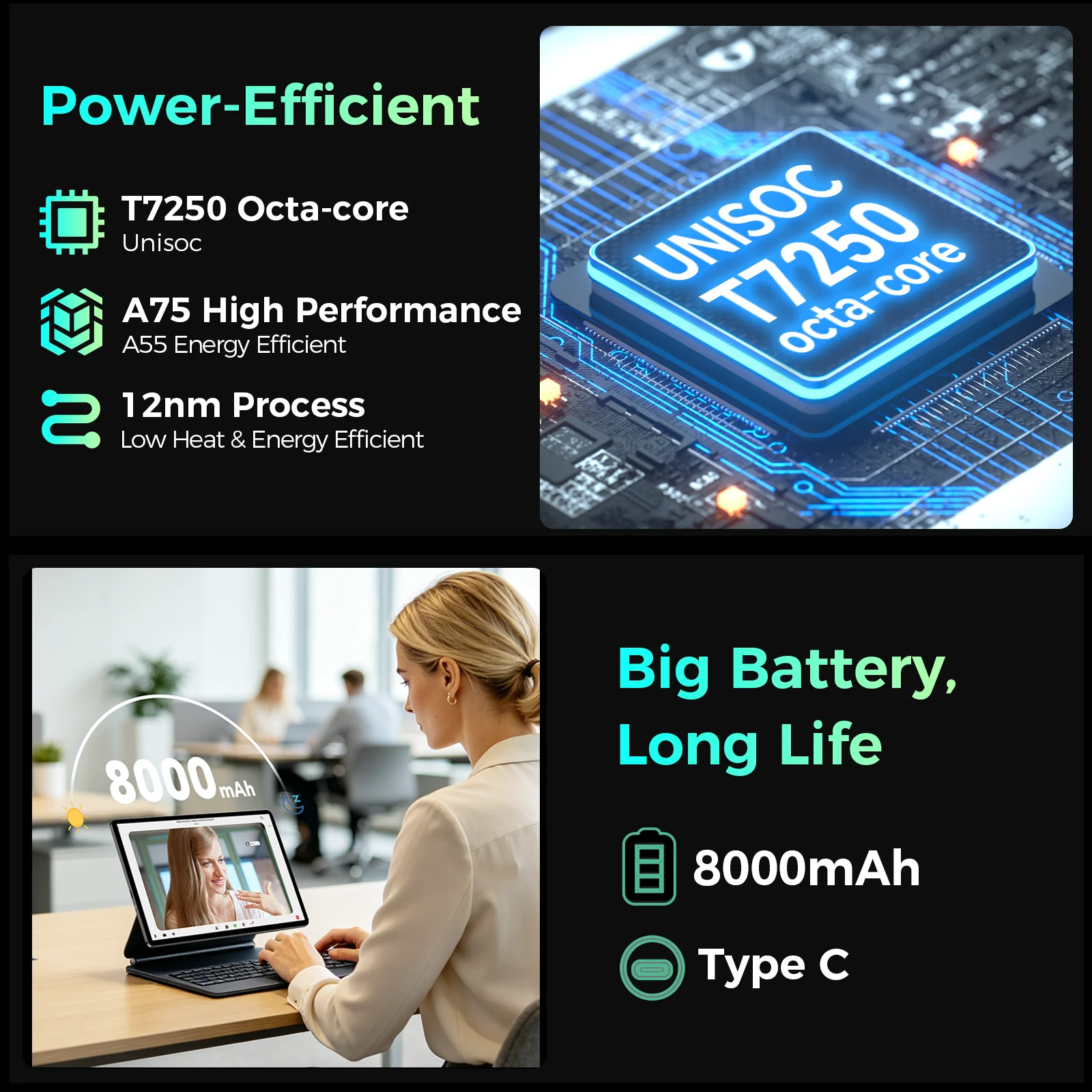 Фото Планшет Teclast P50T на Android 16, 90 Гц, 11 дюймов, TDDI, UNISOC T7250, восьмиядерный процессор, 3 ГБ ОЗУ + 13 ГБ расширяемой памяти, 128 ГБ ПЗУ, 8000 мАч, GPS №4