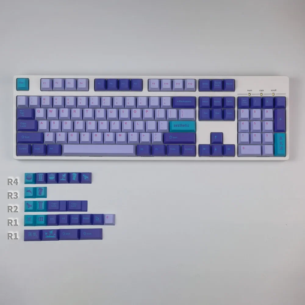 Vaporwave Keycap PBT горячая сублимационная вишневая механическая клавиатура с