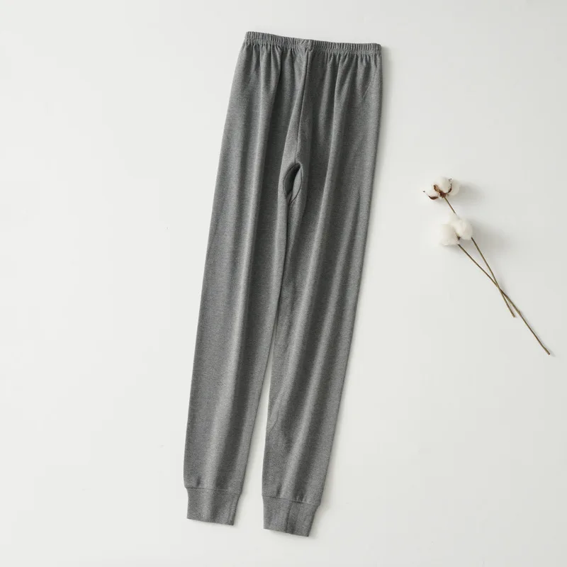 Fashion Thermal Underwear For Men Long Johns Winter Autumn Thermal Underwear Bottoms 100%Cotton Mens Warm Leggings Long Pants