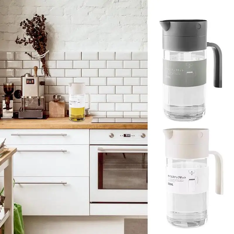 

Oil Bottles For Kitchen High Borosilicate Glass Oil Sprayer Mister 550ml Air Fryer Oil Dispenser For Baking Cooking Accessories