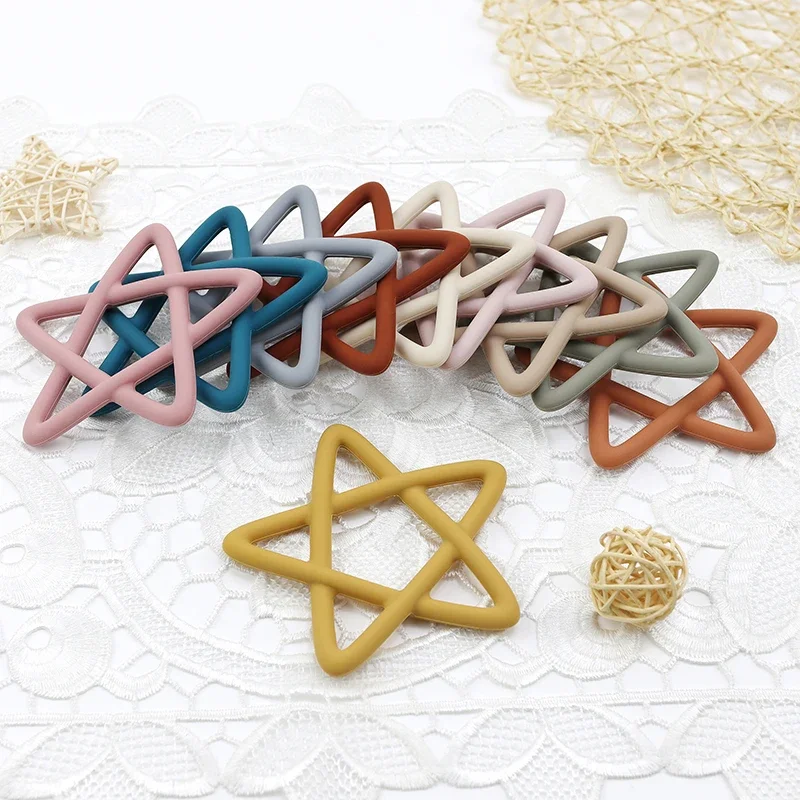 Мягкий силиконовый прорезыватель для детей в форме звезды игрушка ухода за
