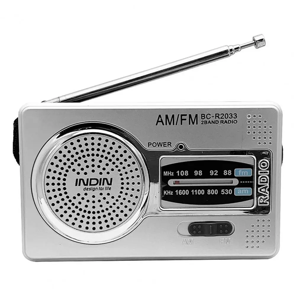 Operate Stereo Multi-function Speaker Telescopic Antenna Full Band World Pocket Radio Receiver Music Player AM/FM |