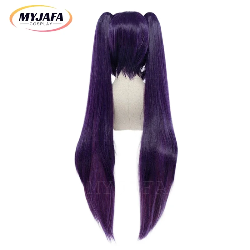 Парик для косплея Мона высокое качество игра Genshin Impact Mona длинные фиолетовые