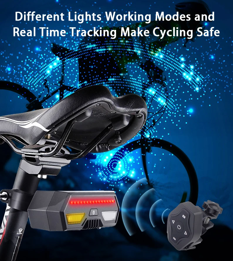 Bicycle Accessories Easy Hidden in Taillight Waterproof Bike GPS Tracker Locator Vibration Alarm No Monthly Fee enlarge