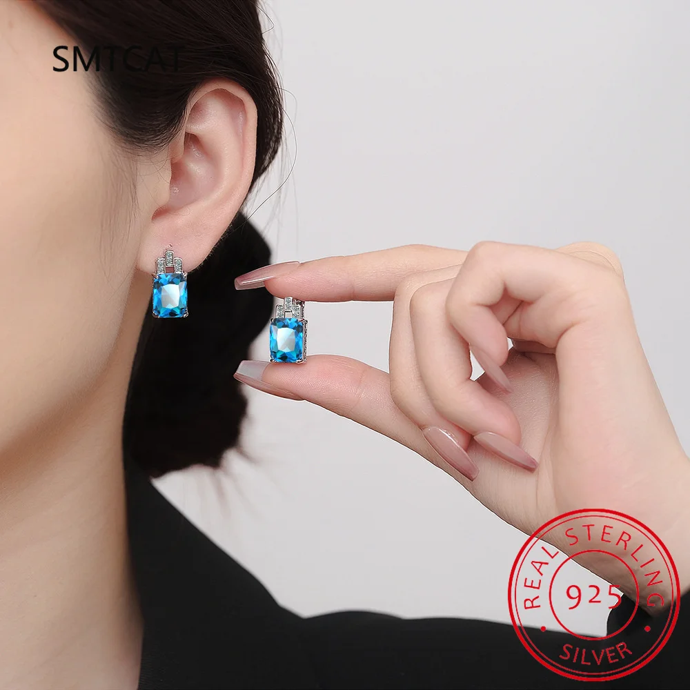 Изумрудная огранка натуральный синий топаз гранат сапфир рубин изумруд