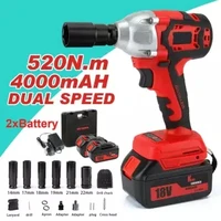 electric impact wrench 88vf 520n m cordless brushless electric wrench power tool rechargeable wrench with battery sockets