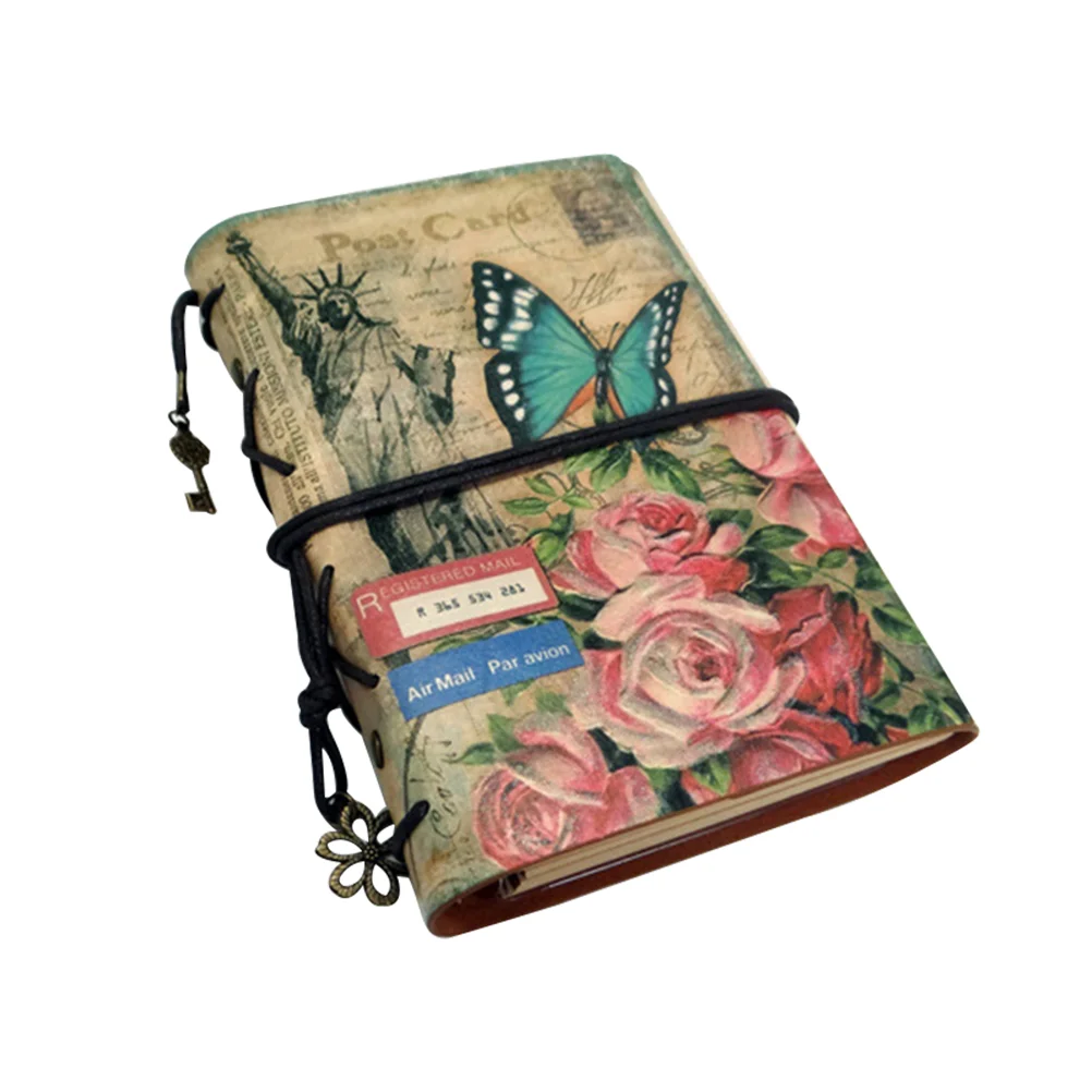 

1PC School Notebooks Kids Vintage Journal Kraft Paper Notebook Retro Diary Refillable Leather Planner College Students Notebook
