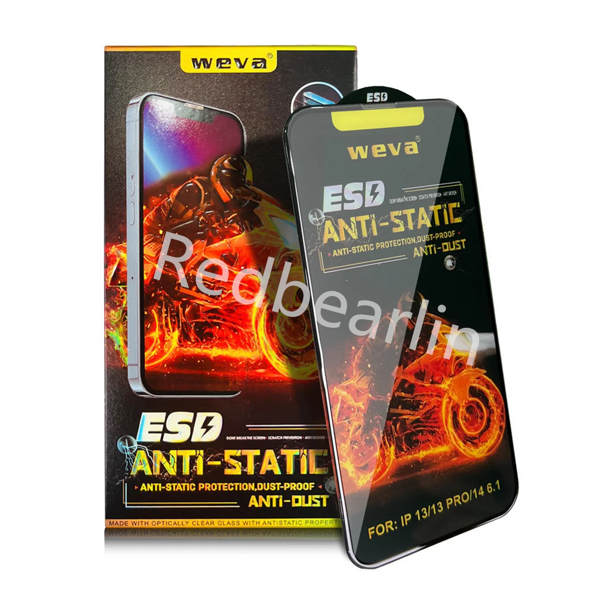 10Pcs ESD Anti-Static Premium Screen Protector for iPhone 14 13 12 11 Pro Max XS MAX X XR Protective Tempered Glass Full Cover