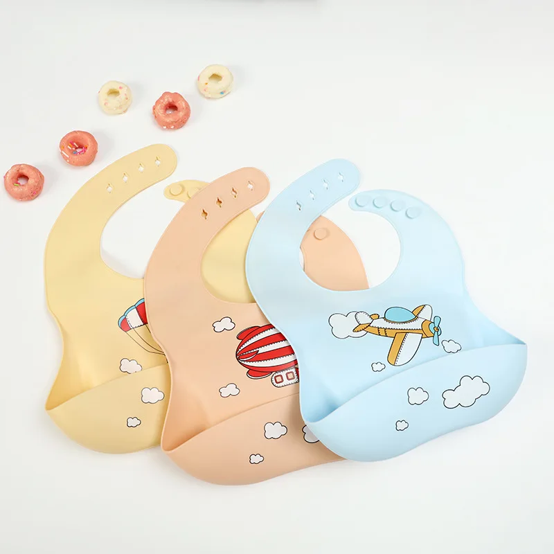 Soft and waterproof baby silicone scarf, cute cartoon print, baby items，boys and girls, adjustable,bibs burp cloths enlarge