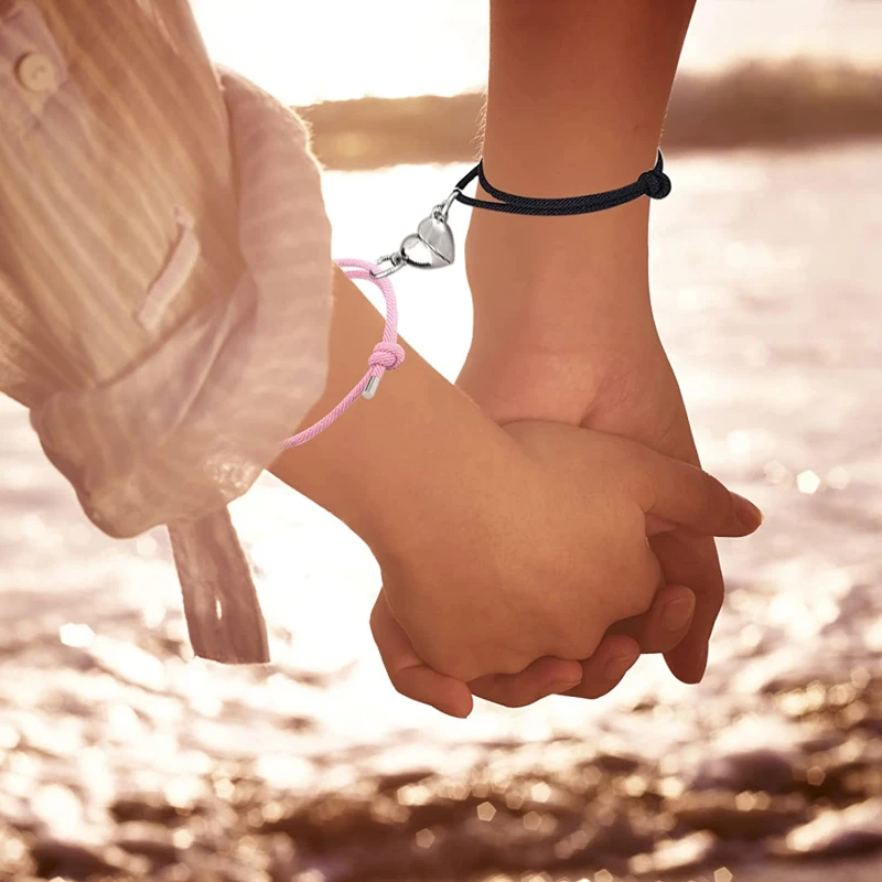 

2 шт./пара, магнитные браслеты для влюбленных