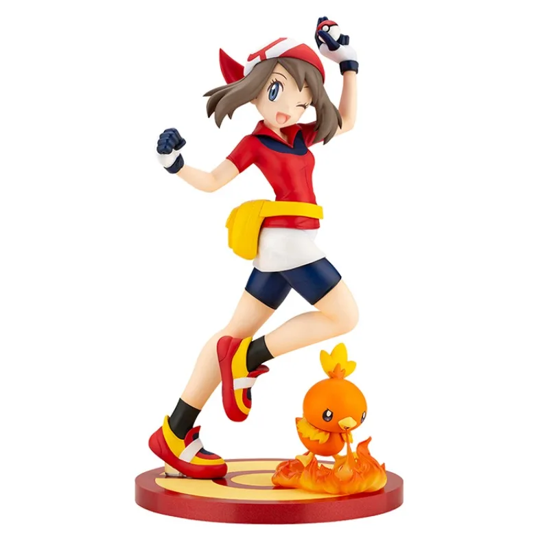 

In Stock Original Kotobukiya Pokémon Figure Series ARTFX J May Haruka Torchic Pocket Monsters 1/8 19cm Model Animation Character