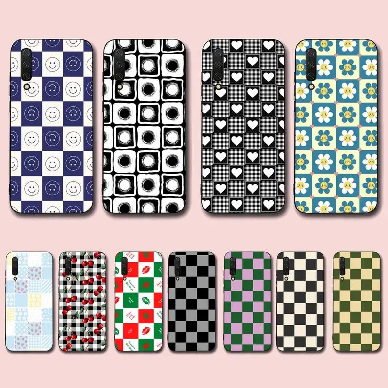 

Checkerboard Plaid Checked Checkered Phone Case for Xiaomi mi 5 6 8 9 10 lite pro SE Mix 2s 3 F1 Max2 3