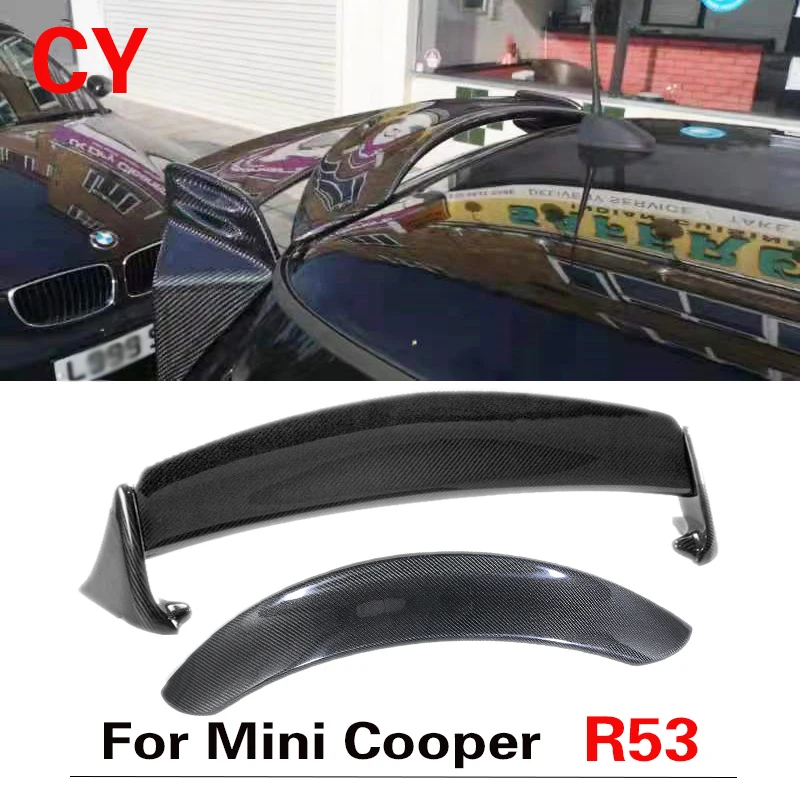 1 шт. для BMW Mini Cooper R53 2001-2006 Автомобильный задний спойлер из настоящего углеродного