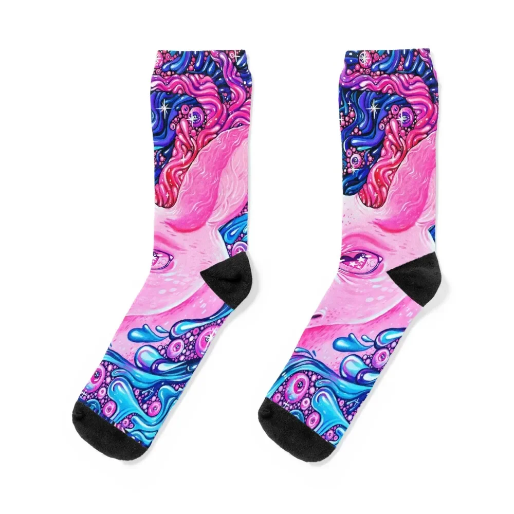 Блестящие носки Deericorn рождественские Яркие дизайнерские мужские с подвязками