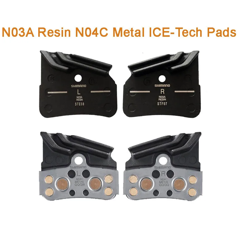 D03S N03A Resin Bicycle Brake Pads N04C Metal Pads DEORE XTR XT SLX Cooling Fins Brake Pad For 4 piston M7120 M8120 M9120
