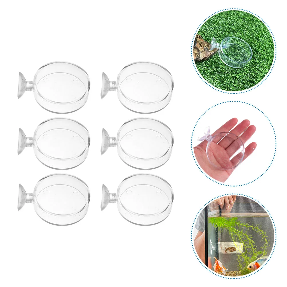 

6 шт., акриловые кормушки для аквариума