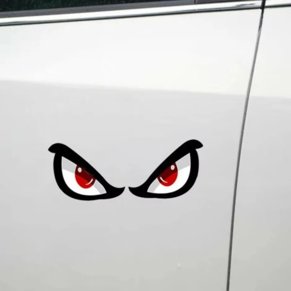 1 шт. крутая 3D таинственные глаза акулы автомобильная наклейка красное злое